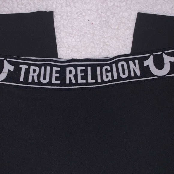 RE WORKED “TRUE RELIGION” HIGH WAIST WIDE LEG CROP PANTS - Picture 9 of 10